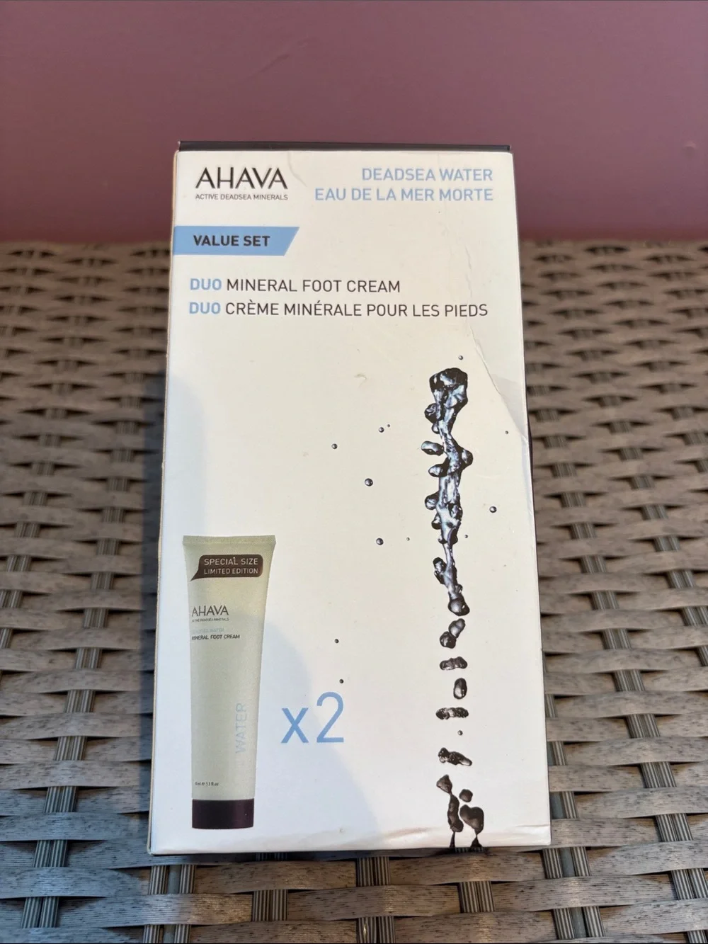 AHAVA Water Mineral Foot Cream Duo Sealed Tubes